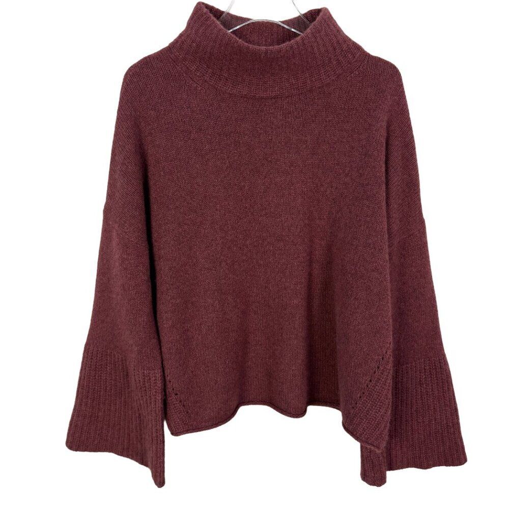 Skull Cashmere Lulu Bell Sleeve Funnel Neck Sweater Women's Large